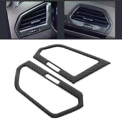 รถคาร์บอนไฟเบอร์ Central Control Side Air Outlet กรอบสติกเกอร์ตกแต่งสำหรับ Volkswagen Tiguan L, Central Control Side Air Outlet