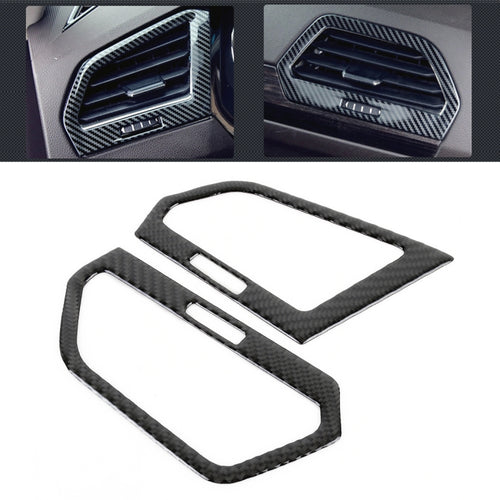 รถคาร์บอนไฟเบอร์ Central Control Side Air Outlet กรอบสติกเกอร์ตกแต่งสำหรับ Volkswagen Tiguan L, Central Control Side Air Outlet