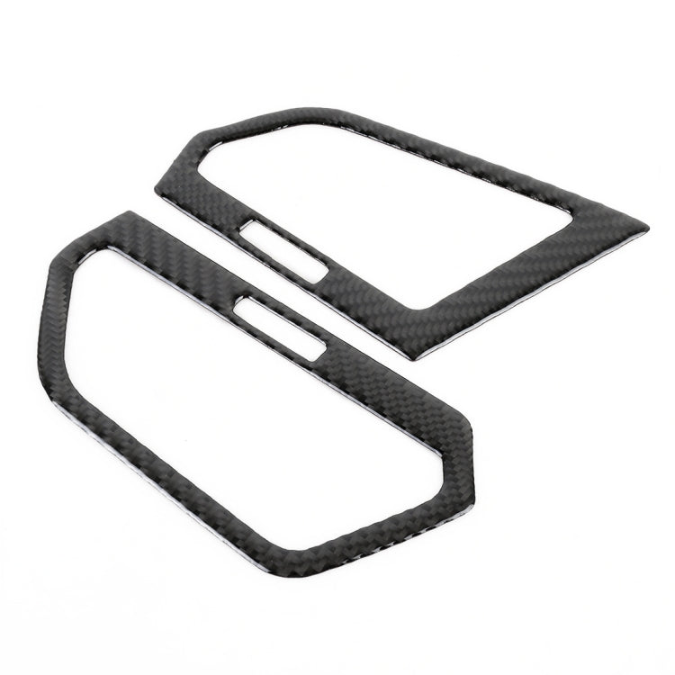 รถคาร์บอนไฟเบอร์ Central Control Side Air Outlet กรอบสติกเกอร์ตกแต่งสำหรับ Volkswagen Tiguan L, Central Control Side Air Outlet