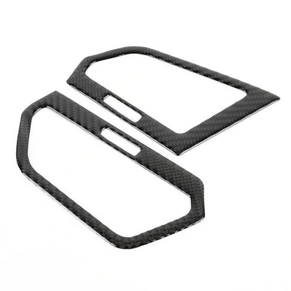 รถคาร์บอนไฟเบอร์ Central Control Side Air Outlet กรอบสติกเกอร์ตกแต่งสำหรับ Volkswagen Tiguan L, Central Control Side Air Outlet