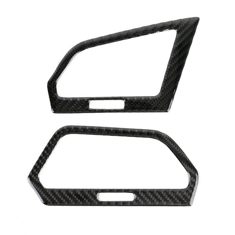 รถคาร์บอนไฟเบอร์ Central Control Side Air Outlet กรอบสติกเกอร์ตกแต่งสำหรับ Volkswagen Tiguan L, Central Control Side Air Outlet
