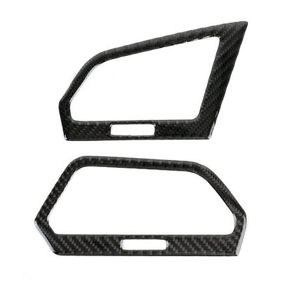 รถคาร์บอนไฟเบอร์ Central Control Side Air Outlet กรอบสติกเกอร์ตกแต่งสำหรับ Volkswagen Tiguan L, Central Control Side Air Outlet