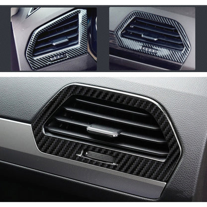 รถคาร์บอนไฟเบอร์ Central Control Side Air Outlet กรอบสติกเกอร์ตกแต่งสำหรับ Volkswagen Tiguan L, Central Control Side Air Outlet