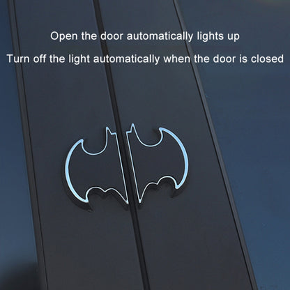 2 ชิ้นรถ LED ไฟเตือนประตูป้องกันการชนประตูเปิดไฟกระพริบไฟ, Door Warning Lights (Silver)