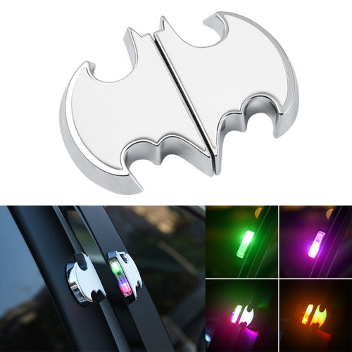 2 ชิ้นรถ LED ไฟเตือนประตูป้องกันการชนประตูเปิดไฟกระพริบไฟ, Door Warning Lights (Silver)