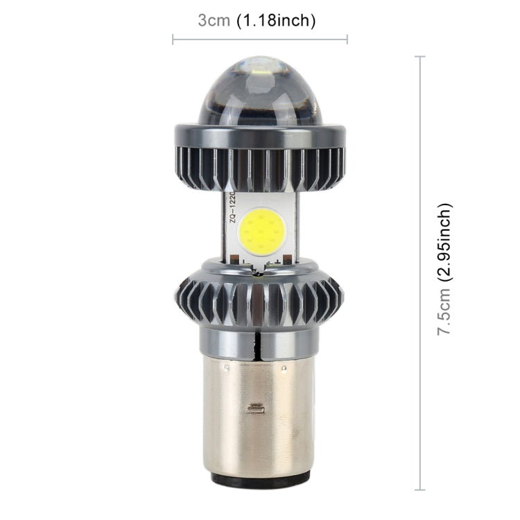 BA20D DC9-18V / 4.7W (H)2.2W(L) / 6000K / 500LM ไฟหน้ารถจักรยานยนต์ LED พร้อมลูกปัดโคมไฟ COB, BA20D