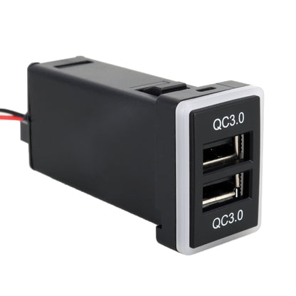 รถ QC3.0 ชาร์จเร็ว USB อินเตอร์เฟซการปรับเปลี่ยนเครื่องชาร์จสำหรับโตโยต้า, ฟิวส์เพื่อใช้พลังงาน, Fuse (Ice Blue Light)
