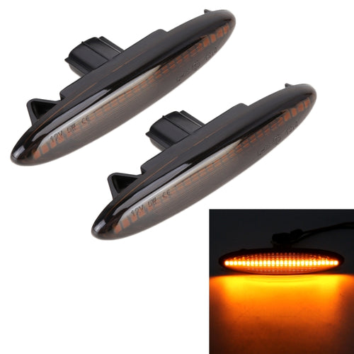 2 ชิ้น DC12V / 5 วัตต์รถ LED แบบไดนามิกไฟกระพริบด้านข้างไหลน้ำเลี้ยวไฟสัญญาณสำหรับเล็กซัส, แสงสีเหลืองอำพัน, For Lexus (Black), For Lexus