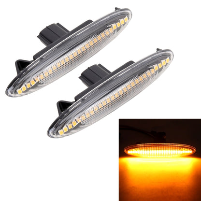 2 ชิ้น DC12V / 5 วัตต์รถ LED แบบไดนามิกไฟกระพริบด้านข้างไหลน้ำเลี้ยวไฟสัญญาณสำหรับเล็กซัส, แสงสีเหลืองอำพัน, For Lexus (Black), For Lexus