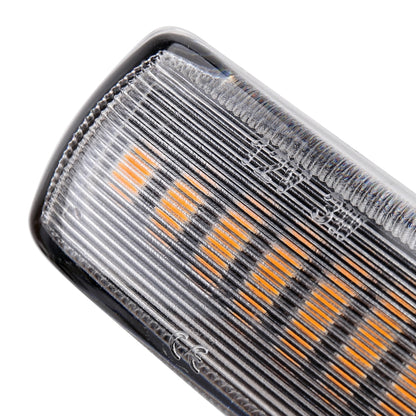 2 ชิ้น DC12V/3 วัตต์รถ LED แบบไดนามิกไฟกระพริบด้านข้างไฟไหลน้ำเลี้ยวไฟสัญญาณสำหรับ Land Rover, amber Light, For Land Rover