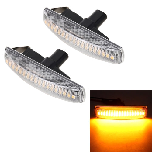 2 ชิ้น DC12V/3 วัตต์รถ LED แบบไดนามิกไฟกระพริบด้านข้างไฟไหลน้ำเลี้ยวไฟสัญญาณสำหรับ Land Rover, amber Light, For Land Rover
