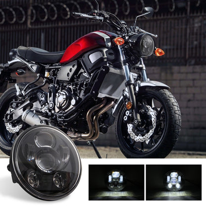 EagleVision DC9-30V 35W 6000K 4000LM 5.75 นิ้วรอบรถจักรยานยนต์ 6LEDs ไฟหน้าสำหรับ Harley-Davidson, 5.75 inch 6LEDs