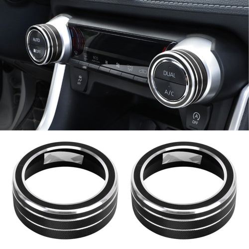 2 ชิ้นรถอลูมิเนียมอัลลอยด์เครื่องปรับอากาศลูกบิดกรณีสำหรับโตโยต้า RAV4 / Wildlander, For Toyota RAV4 / Wildlander (Black), For Toyota RAV4 / Wildlander (Blue), For Toyota RAV4 / Wildlander (Red)