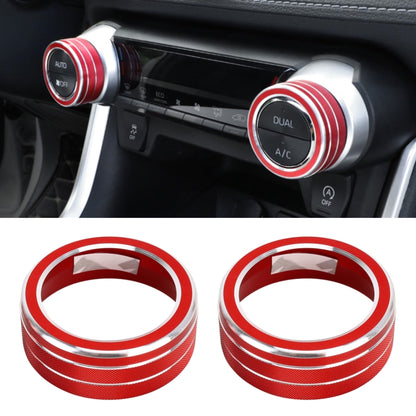 2 ชิ้นรถอลูมิเนียมอัลลอยด์เครื่องปรับอากาศลูกบิดกรณีสำหรับโตโยต้า RAV4 / Wildlander, For Toyota RAV4 / Wildlander (Black), For Toyota RAV4 / Wildlander (Blue), For Toyota RAV4 / Wildlander (Red)