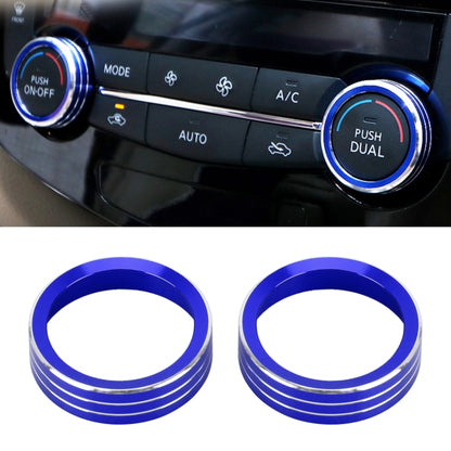 2 ชิ้น รถ โลหะ เครื่องปรับอากาศ ลูกบิด เคส สำหรับ Nissan X-TRAIL, For Nissan X-TRAIL (Blue), For Nissan X-TRAIL (Red), For Nissan X-TRAIL (Silver)