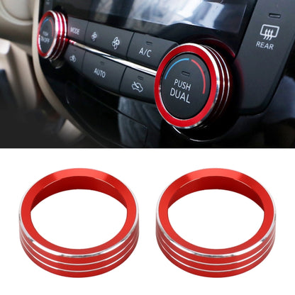 2 ชิ้น รถ โลหะ เครื่องปรับอากาศ ลูกบิด เคส สำหรับ Nissan X-TRAIL, For Nissan X-TRAIL (Blue), For Nissan X-TRAIL (Red), For Nissan X-TRAIL (Silver)