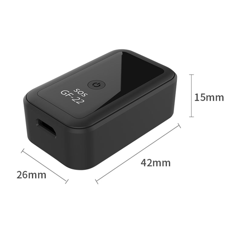 GF22 รถ GPS ติดตามอุปกรณ์ป้องกันการโจรกรรมการดูดซับตำแหน่งแม่เหล็กป้องกันการสูญหายอุปกรณ์ควบคุมเสียงบันทึกได้, GF22