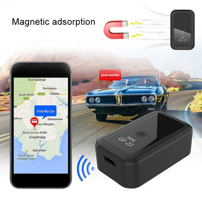 GF22 รถ GPS ติดตามอุปกรณ์ป้องกันการโจรกรรมการดูดซับตำแหน่งแม่เหล็กป้องกันการสูญหายอุปกรณ์ควบคุมเสียงบันทึกได้, GF22