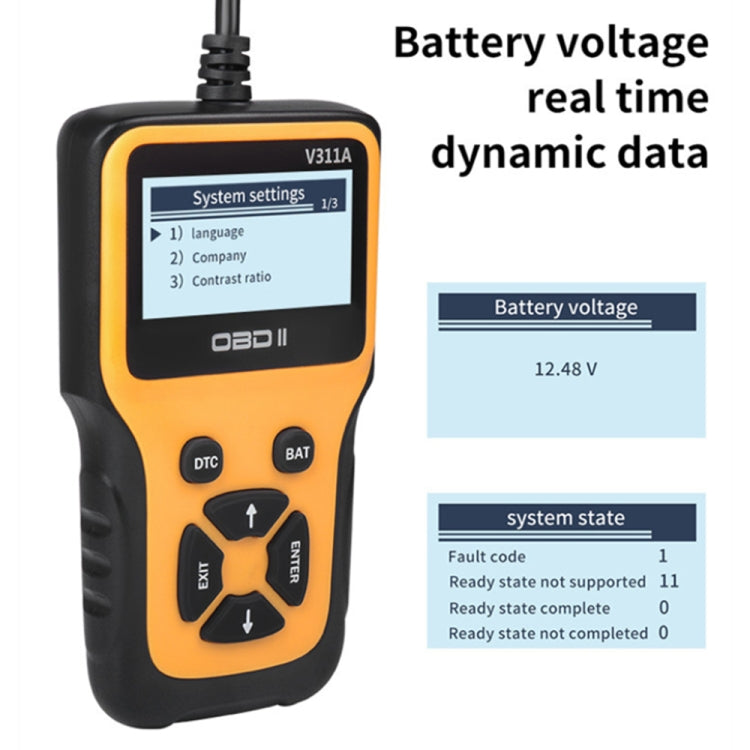V311A รถมือถือ V1.1 OBD2 เครื่องตรวจจับข้อบกพร่อง OBD2 เครื่องมือวินิจฉัย, V311A