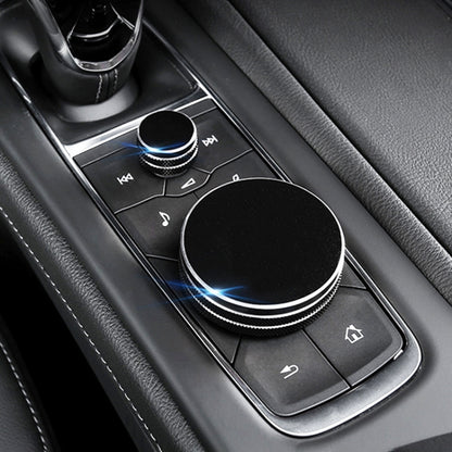 2 ชิ้นรถโลหะปุ่มควบคุมกลางกรณีสำหรับคาดิลแลค, For Cadillac (Black), For Cadillac (Blue), For Cadillac (Red)