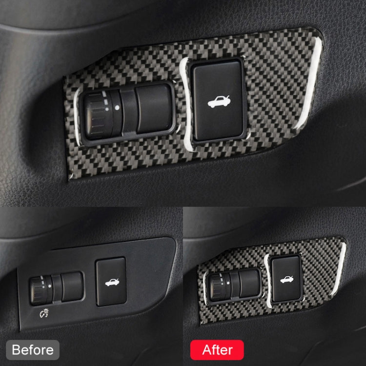 รถคาร์บอนไฟเบอร์ลำตัวสวิทช์สติกเกอร์ตกแต่งสำหรับ Subaru BRZ / โตโยต้า 86 2013-2017 ไดรฟ์ซ้าย, Trunk Switch, Left Drive