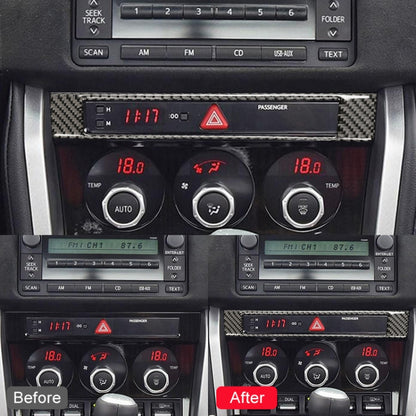 คาร์บอนไฟเบอร์ Central Control นาฬิกาตกแต่งสติกเกอร์สำหรับ Subaru BRZ/Toyota 86 2013-2017, ซ้ายและขวา Universal, Central Control Clock