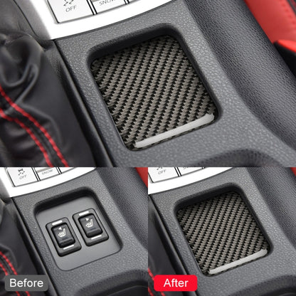 คาร์บอนไฟเบอร์ที่นั่งความร้อนแผงสติกเกอร์ตกแต่งสำหรับ Subaru BRZ / Toyota 86 2013-2019, ซ้ายและขวา Universal ไม่มีรู, Seat Heating Panel