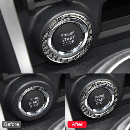คาร์บอนไฟเบอร์หนึ่งปุ่มเริ่มต้นสติกเกอร์ตกแต่งสำหรับ Subaru BRZ / Toyota 86 2013-2017, ซ้ายและขวา Universal, One-button Start