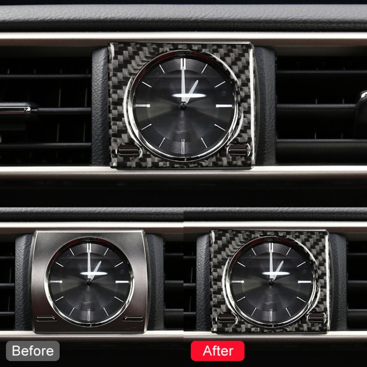 รถคาร์บอนไฟเบอร์นาฬิกากล่องสติกเกอร์ตกแต่งสำหรับ Lexus IS250 2013-, ไดรฟ์ซ้าย, Clock Box