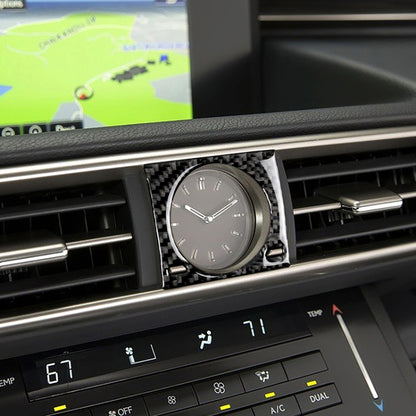 รถคาร์บอนไฟเบอร์นาฬิกากล่องสติกเกอร์ตกแต่งสำหรับ Lexus IS250 2013-, ไดรฟ์ซ้าย, Clock Box