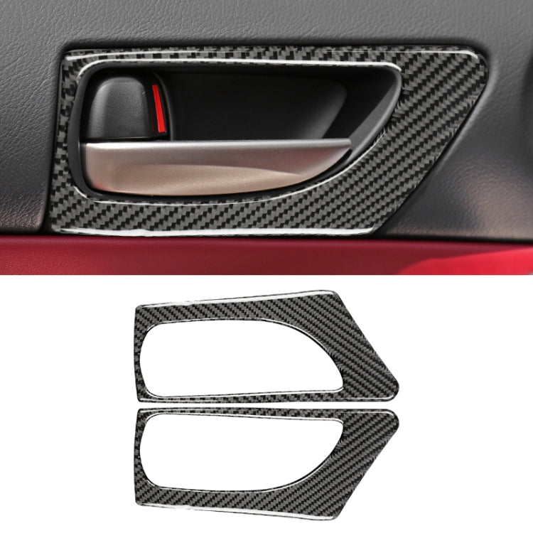 รถคาร์บอนไฟเบอร์ด้านหน้ามือจับประตูสติกเกอร์ตกแต่งสำหรับ Lexus IS250 2013-, ไดรฟ์ซ้าย B สไตล์, Front Door Handle B Style