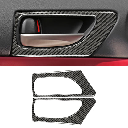 รถคาร์บอนไฟเบอร์ด้านหน้ามือจับประตูสติกเกอร์ตกแต่งสำหรับ Lexus IS250 2013-, ไดรฟ์ซ้าย B สไตล์, Front Door Handle B Style