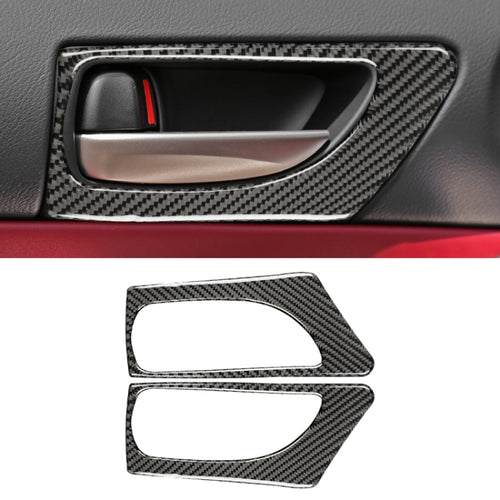 รถคาร์บอนไฟเบอร์ด้านหน้ามือจับประตูสติกเกอร์ตกแต่งสำหรับ Lexus IS250 2013-, ไดรฟ์ซ้าย B สไตล์, Front Door Handle B Style