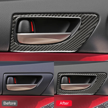 รถคาร์บอนไฟเบอร์ด้านหน้ามือจับประตูสติกเกอร์ตกแต่งสำหรับ Lexus IS250 2013-, ไดรฟ์ซ้าย B สไตล์, Front Door Handle B Style