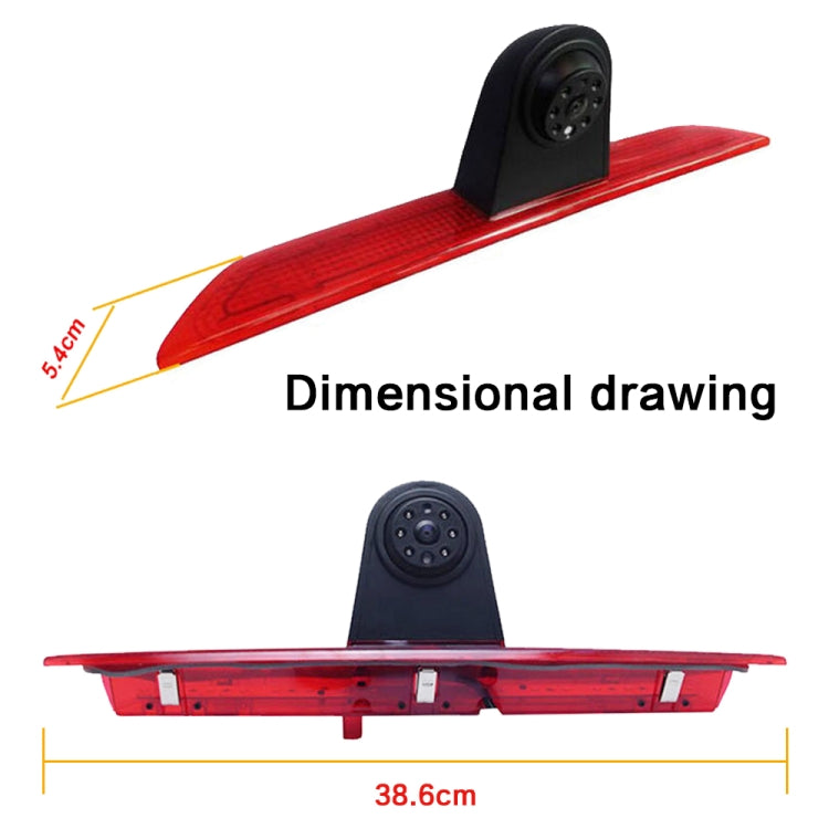 PZ466 รถกันน้ำ 170 องศาไฟเบรคกล้องสำหรับ Ford Transit 2014-2015, PZ466