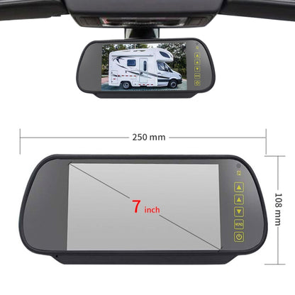 PZ475 รถกันน้ำ 170 องศาไฟเบรคกล้อง + จอภาพมองหลังขนาด 7 นิ้วสำหรับ Volkswagen Crafter, PZ475 + 7 inch Rearview Monitor