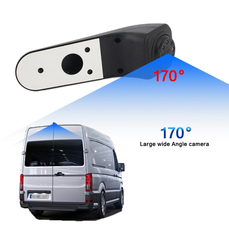 PZ475 รถกันน้ำ 170 องศาไฟเบรคกล้อง + จอภาพมองหลังขนาด 7 นิ้วสำหรับ Volkswagen Crafter, PZ475 + 7 inch Rearview Monitor