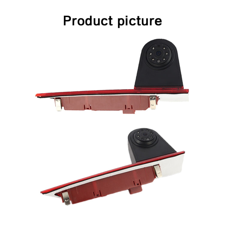 PZ477 รถกันน้ำ 170 องศาไฟเบรคกล้อง + จอภาพมองหลังขนาด 7 นิ้วสำหรับ Ford Transit Custom, PZ477 + 7 inch Rearview Monitor
