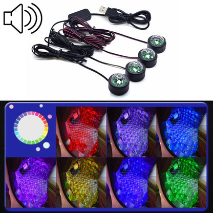 ยูนิเวอร์แซรถ LED บรรยากาศไฟฉุกเฉินเท้าแสงรุ่นควบคุมเสียง, Voice Control Version