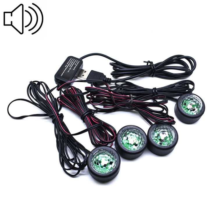 ยูนิเวอร์แซรถ LED บรรยากาศไฟฉุกเฉินเท้าแสงรุ่นควบคุมเสียง, Voice Control Version