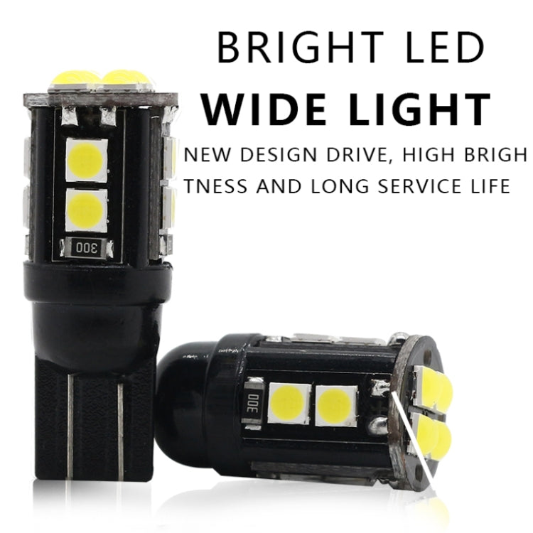 10 ชิ้น T10/168/194 DC12V / 1 วัตต์ / 6000 พัน / 60LM ไฟถอดรหัสรถพร้อม 12LEDs SMD-3030 ลูกปัดโคมไฟ, T10/168