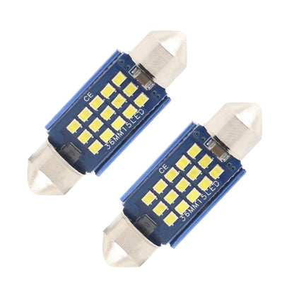 10 ชิ้น 36 มิลลิเมตร DC12-24V / 1 วัตต์ / 6000K / 60LM 15LEDs SMD รถโคมไฟอ่านหนังสือโดมแสง, 36mm