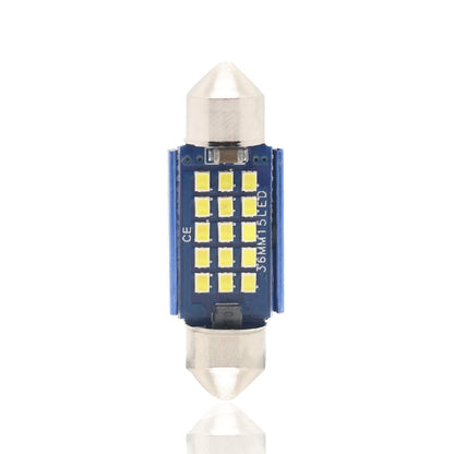 10 ชิ้น 36 มิลลิเมตร DC12-24V / 1 วัตต์ / 6000K / 60LM 15LEDs SMD รถโคมไฟอ่านหนังสือโดมแสง, 36mm