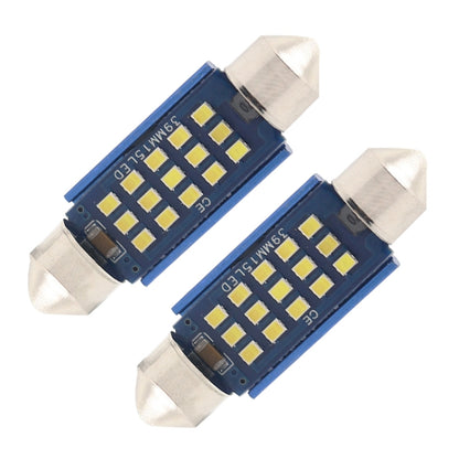 10 ชิ้น 39 มิลลิเมตร DC12-24V / 1 วัตต์ / 6000K / 60LM 15LEDs SMD รถโคมไฟอ่านหนังสือโดมแสง, 39mm