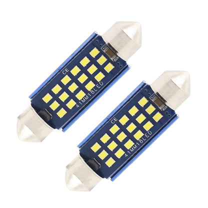 10 ชิ้น 41 มิลลิเมตร DC12-24V / 1 วัตต์ / 6000K / 60LM 18LEDs SMD รถโคมไฟอ่านหนังสือโดมแสง, 41mm