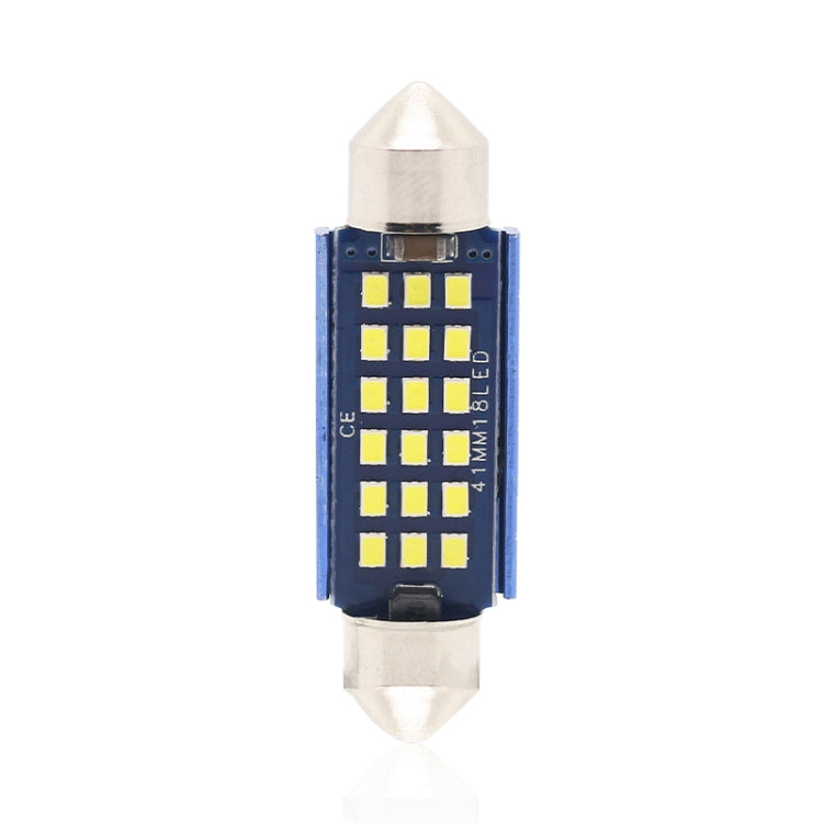10 ชิ้น 41 มิลลิเมตร DC12-24V / 1 วัตต์ / 6000K / 60LM 18LEDs SMD รถโคมไฟอ่านหนังสือโดมแสง, 41mm