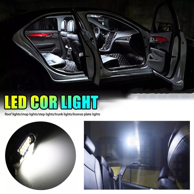 10 ชิ้น 41 มิลลิเมตร DC12-24V / 1 วัตต์ / 6000K / 60LM 18LEDs SMD รถโคมไฟอ่านหนังสือโดมแสง, 41mm