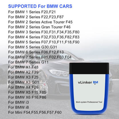 VLINKER BM V2.2 บลูทูธ 3.0 โทรศัพท์ Android รถเครื่องตรวจจับการวินิจฉัยความผิด OBD, BM V2.2 Bluetooth 3.0