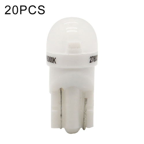 20 ชิ้น T10 DC12V / 0.25 วัตต์ / 6500K / 20LM รถหัวกลม Plug-in Bubble ไฟอ่านหนังสือพร้อม 1LEDs โคมไฟ SMD-3030, T10