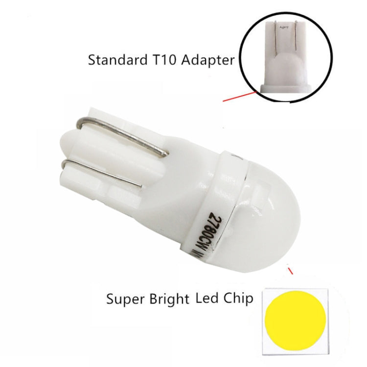20 ชิ้น T10 DC12V / 0.25 วัตต์ / 6500K / 20LM รถหัวกลม Plug-in Bubble ไฟอ่านหนังสือพร้อม 1LEDs โคมไฟ SMD-3030, T10
